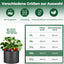 An image demonstrating the tear-resistant and durable nature of the grow bag material, perhaps with a weight.